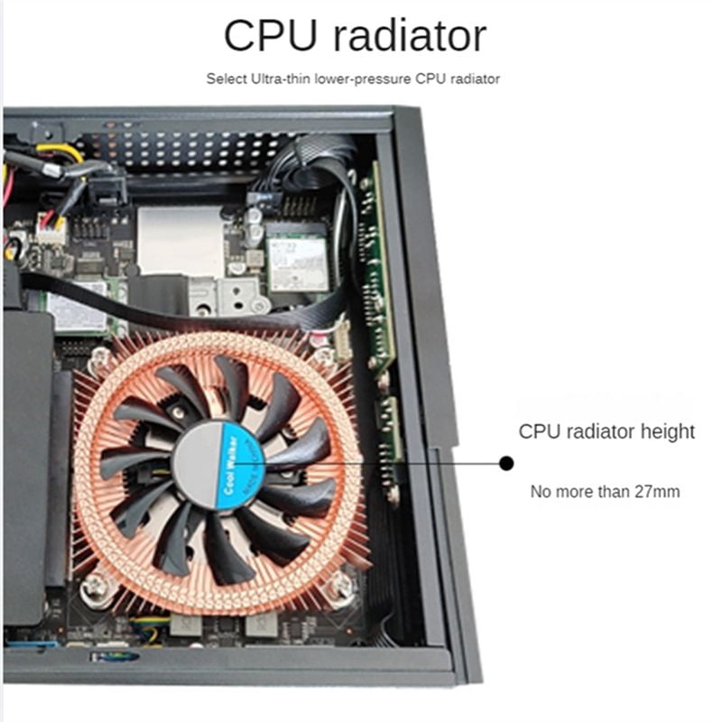Mini ITX Computer Case HTPC Host Chassis USB2.0 ITX Enclosure Industrial Control Chassis for Office Business