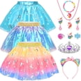thumbnail image 1 of Disfraz de princesa OHARLOBE para niñas de 4 a 6 años, con 15 vestidos, 1 of 7