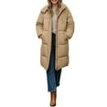 thumbnail image 2 of Pyhlmscde Women's Casual Mid Long Waisted Thick Warm Puffer Coat, Puffer Jacket Womens, Winter Clothing for Women, Winter Coats for Women, 2 of 6