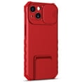 thumbnail image 3 of Decase for iPhone 14 Hybrid Rugged Case with Slide Camera Lens Cover Built-in Kickstand Full Body Protection Shockproof Scratch Resistant Slim Thin Case for iPhone 14,Red, 3 of 8