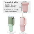thumbnail image 2 of Silicone Boot for Stanley Tumbler 40 oz Cup & HydroFlask Travel Tumblers 40oz, Protective Sleeve, Durable Bottom Cover Accessory, 2 of 4