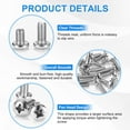 thumbnail image 2 of Uxcell 2-Pack 5/16-18x4 Tornillos de Máquina de Cabeza Plana de Acero Inoxidable 304, Tornillos Completamente Rosca para Muebles Plateado, 2 of 7