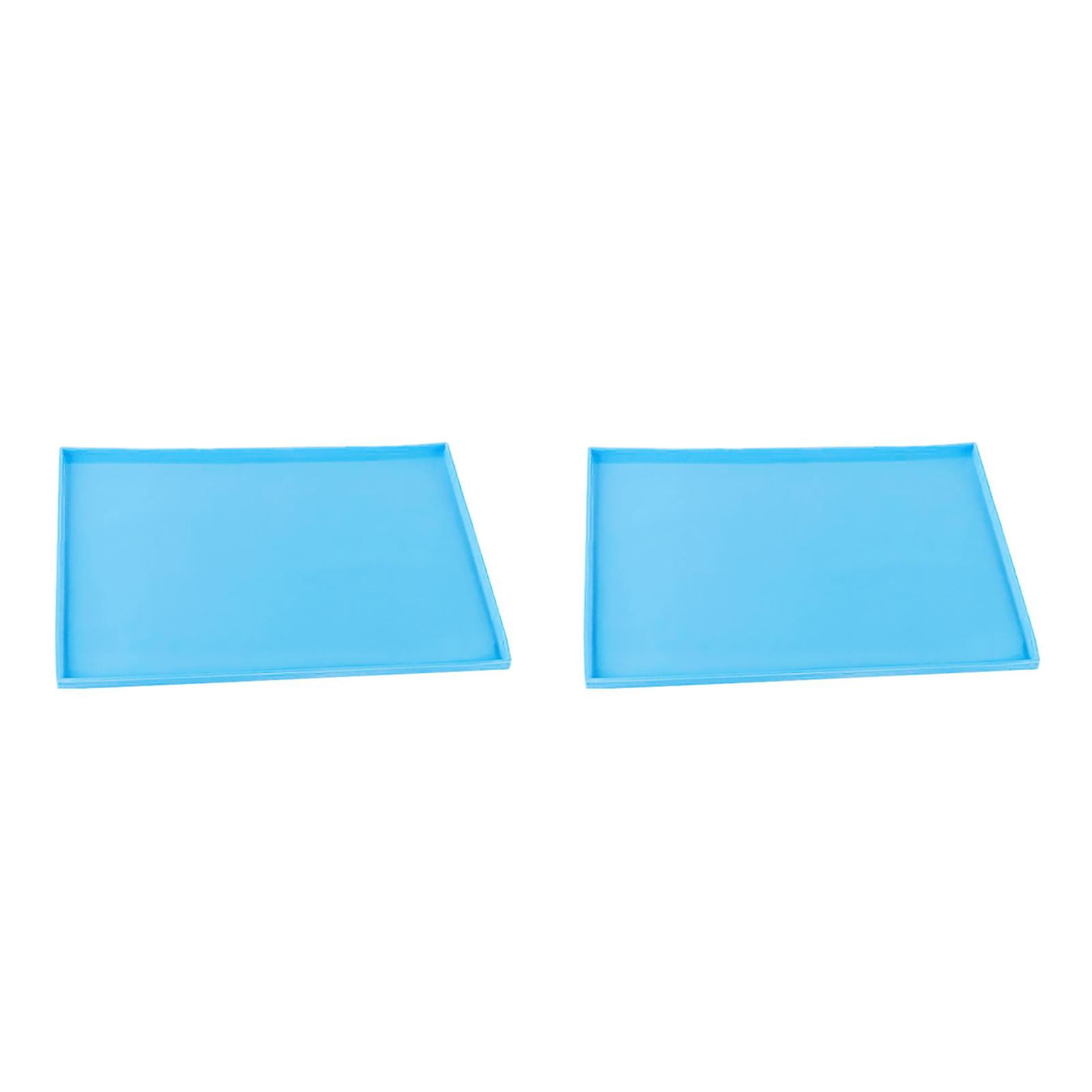 WHAMVOX WORGEOUS 2pcs Silicone Dehydrator Trays with Edge Oven Baking Mat Non Stick Dehydrator Sheets for Fruit Vegetable Meat Herbs
