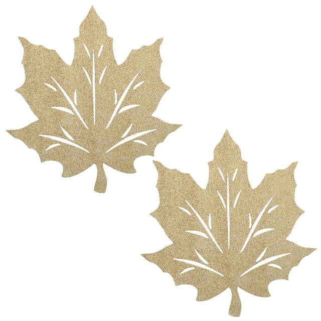 Shisuyan Placemats Golden 2Pcs 11.8In Square Nonwovens For Thanksgiving Table Decorations