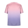 thumbnail image 3 of cocolona Womens Pleated Cute Plus Size Tops Crew Neck Short Sleeve Loose Shirts Casual Flowy Tunic Gradient Blouses, 3 of 6
