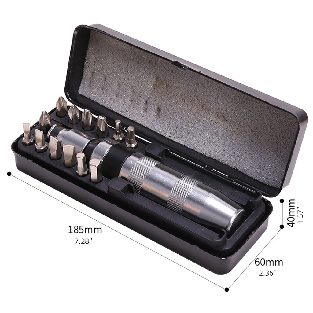 MOMOJIA Multifunctional Metal Shock Screwdriver Set Cross Slotted Screwdriver Bit Hardened Chrome Vanadium Steel Construction