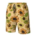 thumbnail image 4 of Logiee Sunflowers Print Mens Swim Trunks Quick Dry Board Shorts,Breathable Hawaii Beach Shorts Swimwear Bathing Suits-X-Large, 4 of 6