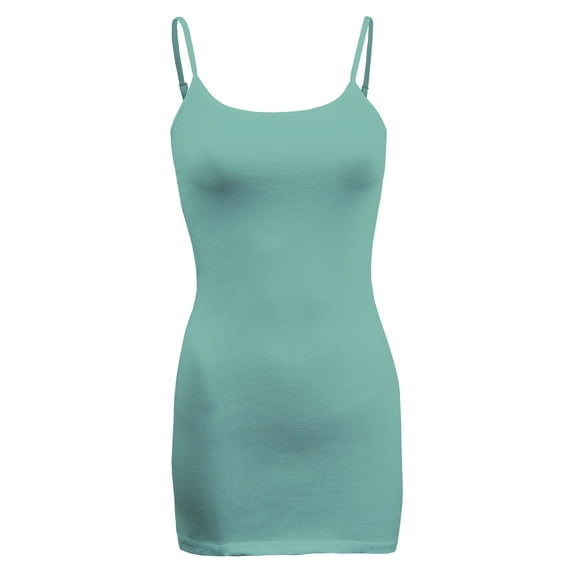 ShezPretty Women's Basic Cami with Adjustable Spaghetti Straps Tank Top (Small, Dusty Sage)