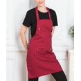 thumbnail image 2 of 2 Pieces Aprons for Women Men, Halter Neck Kitchen Aprons, Chef Apron, Antifouling Adjustable Neck Apron with Pockets, 2 of 6