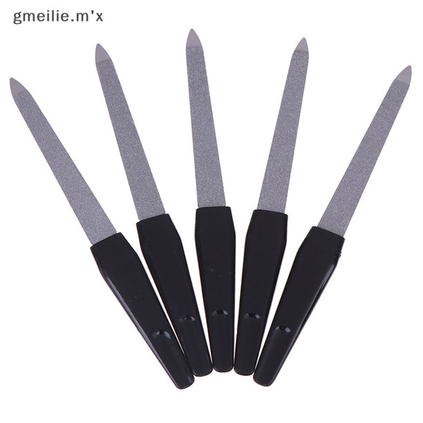 1pc lima de Uñas Casa de los Tesoros acero Inoxidable doble cara