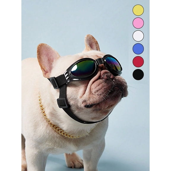 1pc Pet Foldable Sunglasses Uv Goggles For Dogs And Cats Spring Summer Fall Winter Vacation Cool Dog Accessories,Pink
