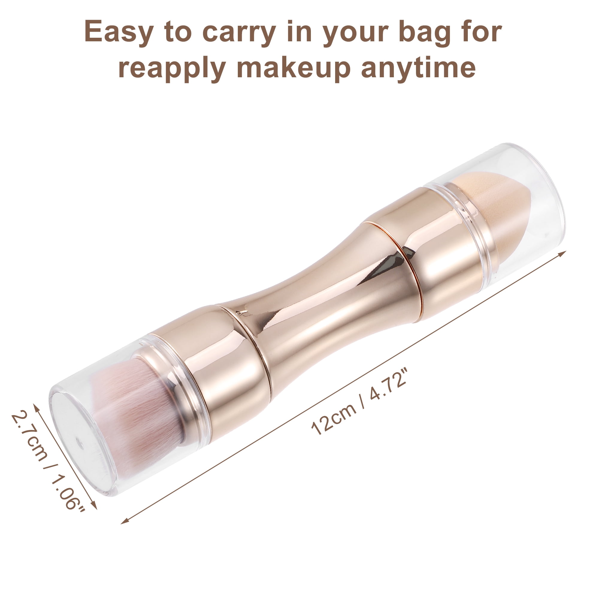 Unique Bargains 4 in 1 Portable Makeup Brush Set, Foundation Sponge Brush and More
