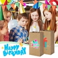 thumbnail image 2 of BagDream 50 Pack Mini Brown Gift Bags with Handles Kraft Paper Bag for Party Favors, Wedding, Retails, Birthday, Baby Showers, 3.5x2.4x6.7 inches, 2 of 8