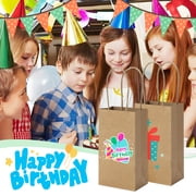 BagDream 50 Pack Mini Brown Gift Bags with Handles Kraft Paper Bag for Party Favors, Wedding, Retails, Birthday, Baby Showers, 3.5x2.4x6.7 inches
