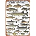 thumbnail image 1 of Tin Signs Freshwater Gamefish of The Northeast Retro Metal Sign Vintage Aluminum Sign for Home Coffee Wall Decor 8x12 Inch, 1 of 4