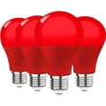 thumbnail image 1 of Ampoule SHIQI-LED Rouge, A19 9W (Équivalent 60W) Ampoule Rouge Extérieure, Base E26 Lumières LED Rouges pour Décoration de Fête, Nouvel An, Porche, Éclairage Domestique, Ampoules de Noël, Mariage, Bar, 4, 1 of 4