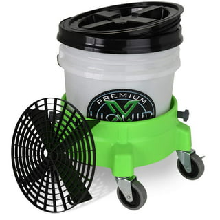 ALL4DETAIL 5 Gallon Bucket Dolly, Removable Bucket Dolly with 5 Rolling  Swivel Casters - Bucket Dirt Trap 