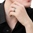 thumbnail image 6 of High polished (no plating) Stainless Steel Ring with AAA Grade CZ in Clear for Women Style DA254, 6 of 6