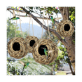 thumbnail image 5 of 4Pack Hanging Bird Nest House for Outside,Hand Woven,Made Of Natural Grass for ,Balconies,Tree Trunks, 5 of 8