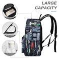 thumbnail image 4 of Herramientas-theme Backpack, Campus style schoolbag Bookbag with Adjustable Shoulder Straps And Large Zip Compartment, Unisex Travel Bags.42x30x15cm, 4 of 6