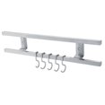 thumbnail image 2 of Wall Mounted Magnetic Knife Holder Stainless Steel Double Bar Kitchen Utensil Storage Rack 40cm, 2 of 4