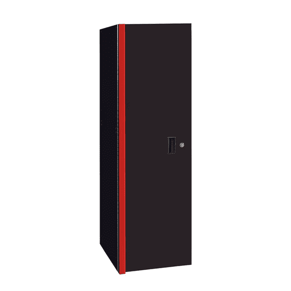 Extreme Tools RX Series 24"W x 30"D 3 Drawer and 3 Shelf Side Locker Black with Red Handles