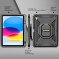 thumbnail image 6 of Fintie Case for iPad (A16) 11th Generation 11 Inch (2025), iPad 10th Gen 10.9 Inch (2022), [Tuatara Magic Ring] 360 Degree Rotating Stand Shockproof Rugged Cover w/ Screen Protector,Black, 6 of 11