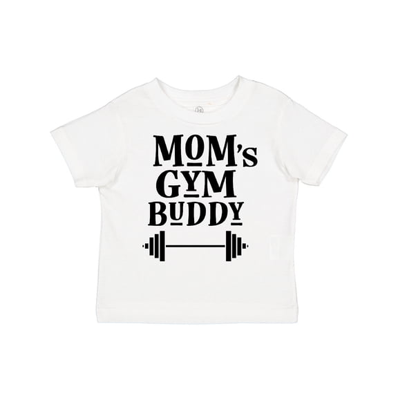 Inktastic Mom's Gym Buddy Fitness Workout Boys or Girls Toddler T-Shirt