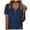 Navy, variant on Fesfesfes Workout Shirts Women Fashion Casual Shirts Short Sleeve Loose Tee Tops V Neck Blouse Shirts for Women L(US:8)