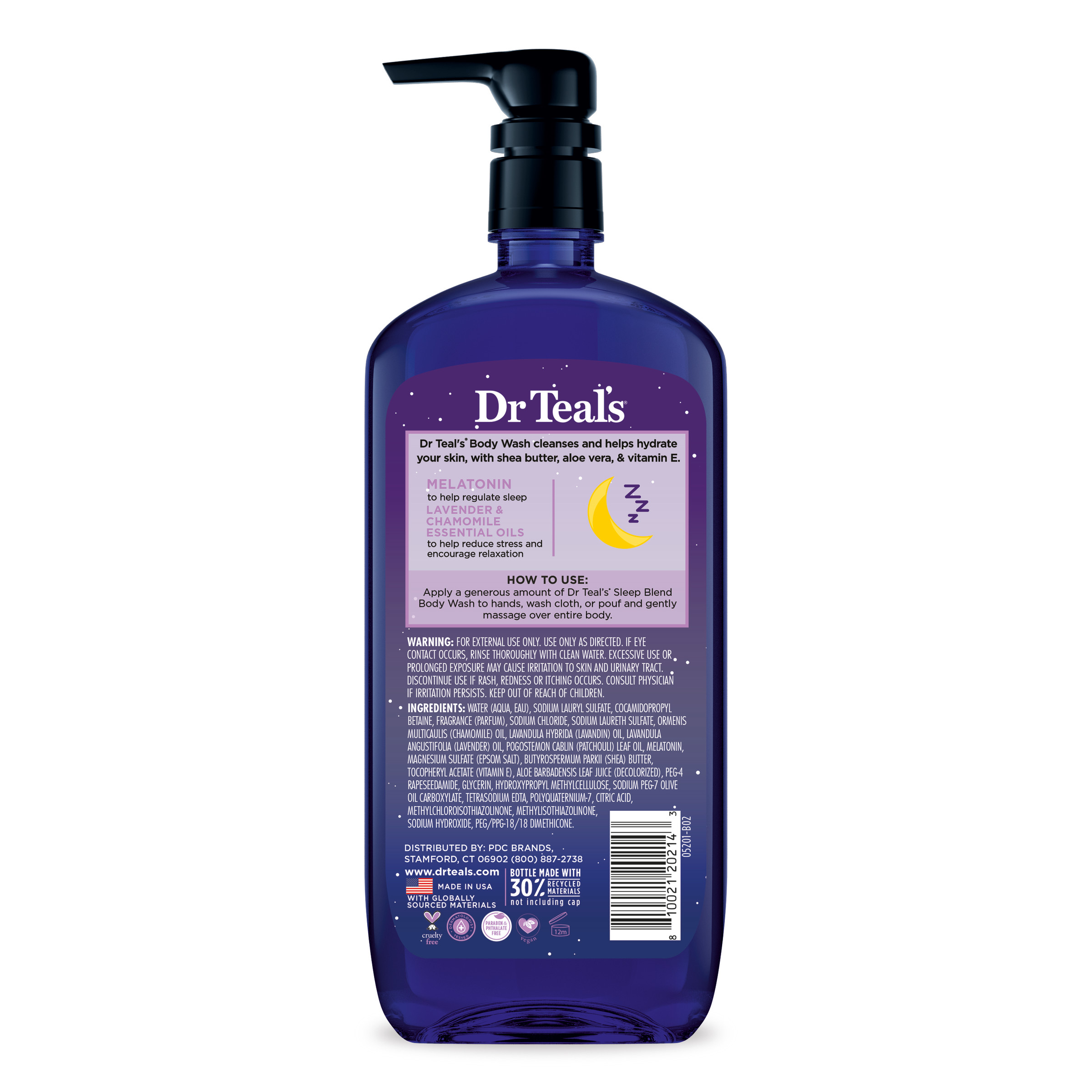 Dr Teal's Sleep Body Wash with Melatonin, Lavender & Chamomile & Essential Oil Blend, 24 fl oz - image 9 of 10