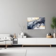 thumbnail image 3 of ZHONGYUTONG Gray Blue Abstract Canvas Wall Art Navy Blue Gold Picture Modern Artwork Painting for Living Room Home Decor Framed (24.00" x 36.00"), 3 of 5