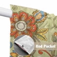 thumbnail image 4 of Gray Green Boho Floral Swag Valances for Windows, Kitchen Window Curtains Over Sink, Vintage Abstract Art Ethnic Flowers Window Treatment Curtains for Living Room/Bedroom 2 Panel Sets 36"x45", 4 of 8