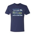 thumbnail image 2 of Wild Bobby, Sometimes It's A Fish Other Times It's A Buzz, Fishing, Men Premium Tri Blend Tee, Vintage Navy, XX-Large, 2 of 4