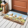 thumbnail image 5 of Gnomes Sunflower 2'x3' Washable Rug, Elegant Pastoral Summer Botanical Wooden Non-Slip Doormat Area Rugs for Entrance Bathroom Bedsides, StainResistant Carpet for Kitchen Bedroom, Entryway Floor Mat, 5 of 9