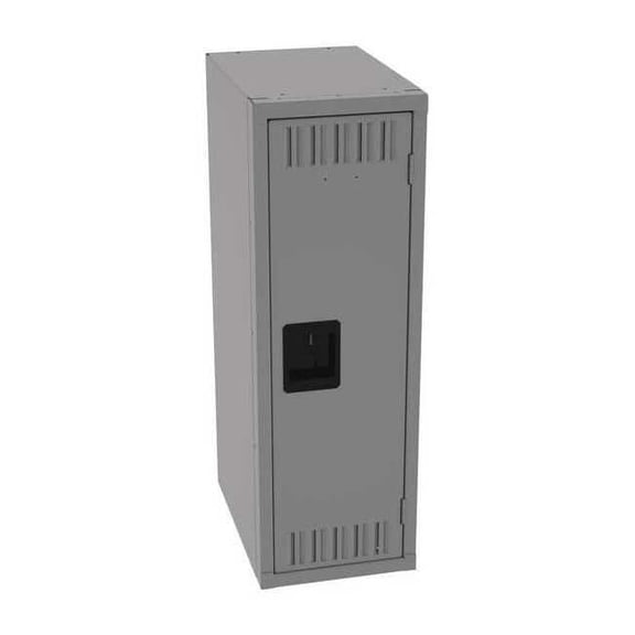 Wardrobe Locker, 12 in W, 18 in D, 36 in H, (1) Tier, (1) Wide, Medium Gray