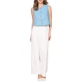 thumbnail image 2 of INSPIRE CHIC Women's Tweed Vest Sleeveless Button Down Business Casual Waistcoat S Light Blue, 2 of 5