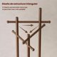 thumbnail image 3 of Perchero Para Ropa, Perchero Giratorio Independiente de Madera, Perchero Resistente con Estante de Almacenamiento y 3 Barras Transversales para Entrada, Oficina, Dormitorio, (Nogal), 3 of 4