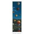 thumbnail image 2 of Unknown 11x24 Black Ornate Wood Framed with Double Matting Museum Art Print Titled - Balloons - Natures Majesty, 2 of 4
