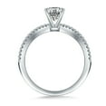 thumbnail image 2 of 1.50 Ct Wedding Ring, Moissanite 18K White Gold Plated Engagement Ring, Round 7.5 mm Moissanite Ring, Diamond Band, Solitaire Ring, Promise Ring, 2 of 4