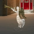 thumbnail image 2 of Northlight 48" LED Lighted Gold and Silver Trumpeting Angel Outdoor Christmas Outdoor Decoration, 2 of 8