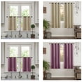 thumbnail image 4 of Blackout Rod Pocket Tier Curtains for Small Window, Short Room Darkening Basement Curtains, Cafe Drapes, 1 Panels, 34 W x 45 L Inch Each, 4 of 4