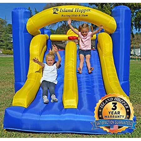 island hopper racing slide and slam recreational bounce house