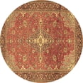 thumbnail image 1 of Ahgly Company Indoor Round Persian Brown Traditional Area Rugs, 6' Round, 1 of 4