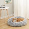 thumbnail image 2 of Calming Donut Dog Bed es Round Fluffy for Large Dogs -Anxiety Plush Machine Washable ( Large), 2 of 8