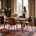 thumbnail image 2 of Homy Casa 63 inch Dining Set for 4, Large Table with Upholstered Chairs, 2 of 10