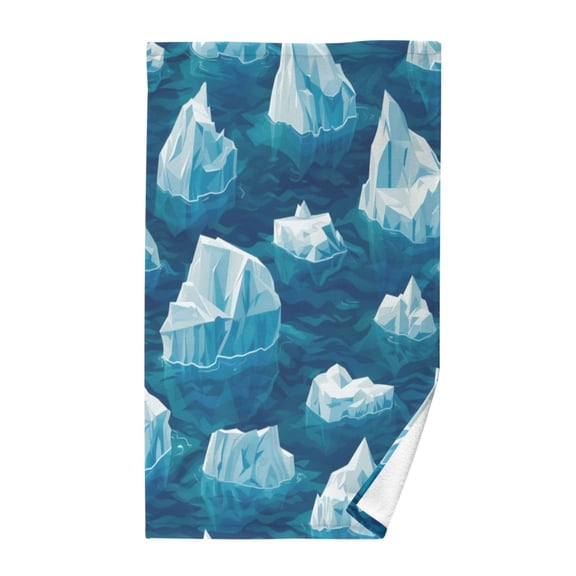 Pure Cotton Face Towel 16x28 Inches Hand Towel Bath Towel Hand Bath Towels Soft Good Water Absorption for Washing Face Wiping Face Blue Iceberg