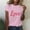 Pink, variant on HaoXianJian Valentine's Day Shirt for Women Heart Print Short Sleeve Crew Neck Sweat Shirts Loose Fits Letter Print Graphic Pullover Tee Tops Casual Girl Friend Gift T Shirt Size 2X 3X