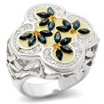 thumbnail image 1 of Alamode LOA940-7 Women Rhodium Brass Ring with Top Grade Crystal in Multi Color - Size 7, 1 of 1