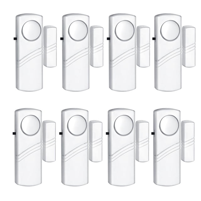 Sensor inalámbrico de alarma de puerta y ventana de seguridad, paquete de 8, PLOJOP