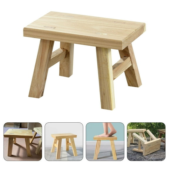 LOLIPPYY Child Step Stool with Non Slip Surface Easy to Clean Wooden 1Pcs